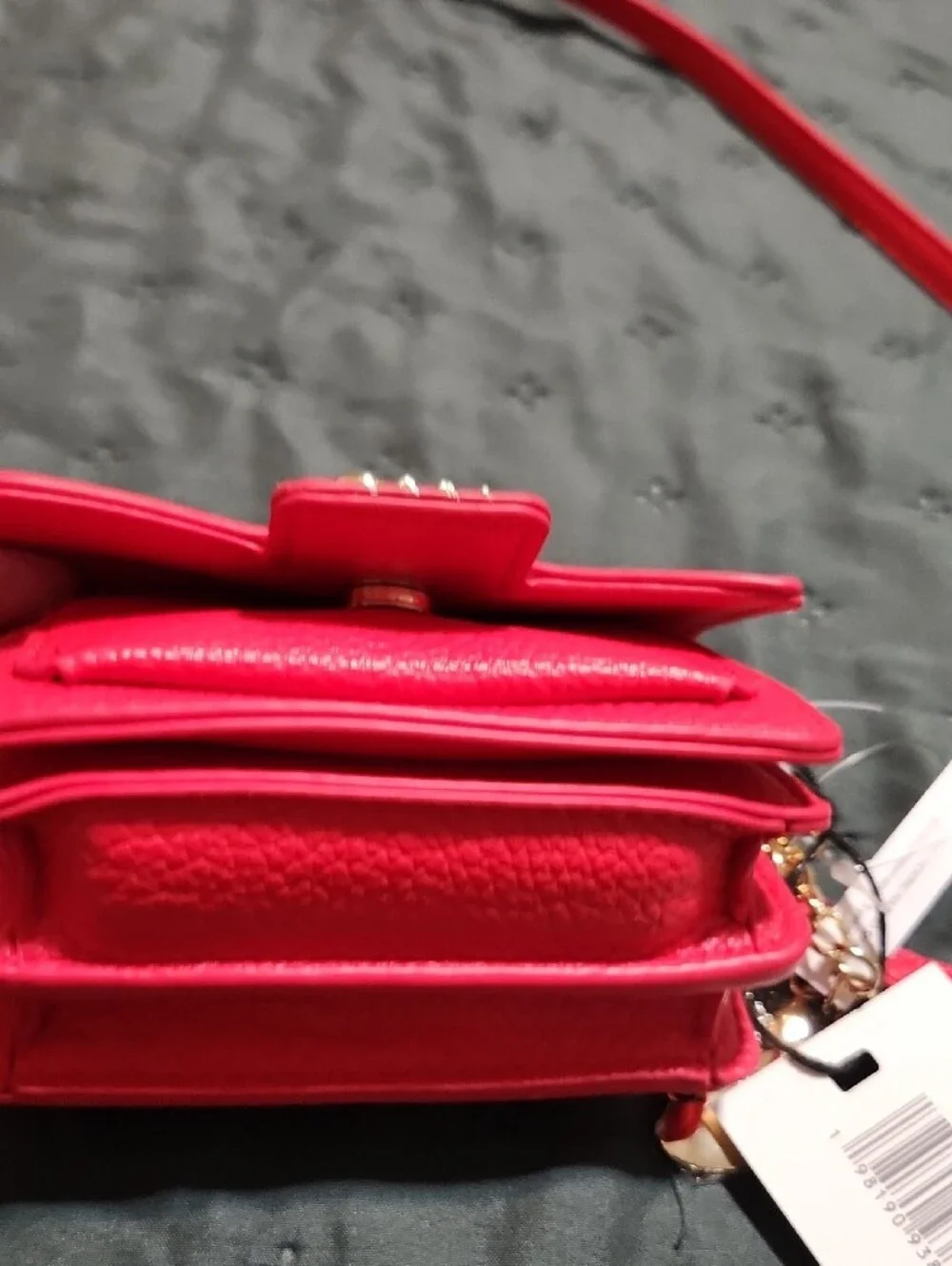 Steve Madden Bright Red Mini Crossbody with Gold Hardware